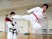 防具を付けた練習