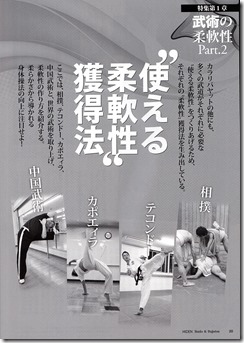 特集武術の柔軟性